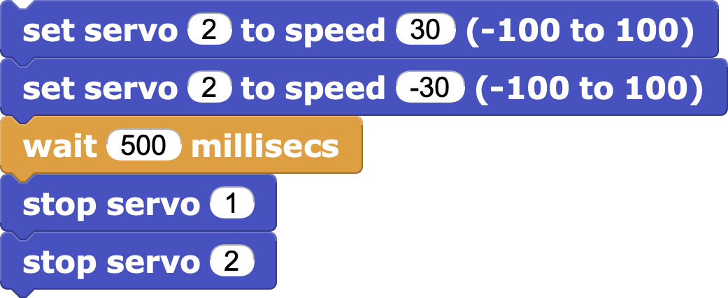 Move forward for a bit, then stop