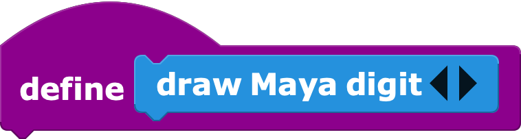 Defining the "draw Maya digit" block